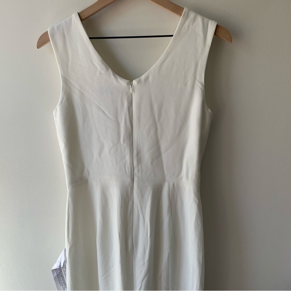 Dress The‎ Population Sandra Plunge Sheath Gown White Sz M - Picture 11 of 12